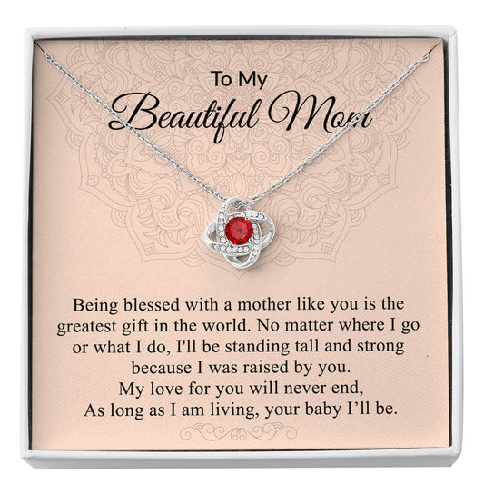 Mother's Day Gift For Mom - Birthstone Necklace