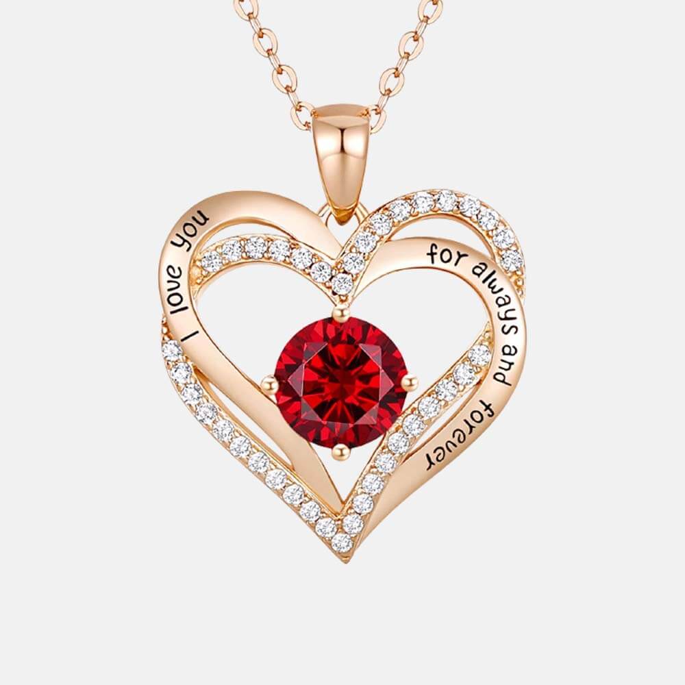 To My Girlfriend - Grateful - Heart Necklace