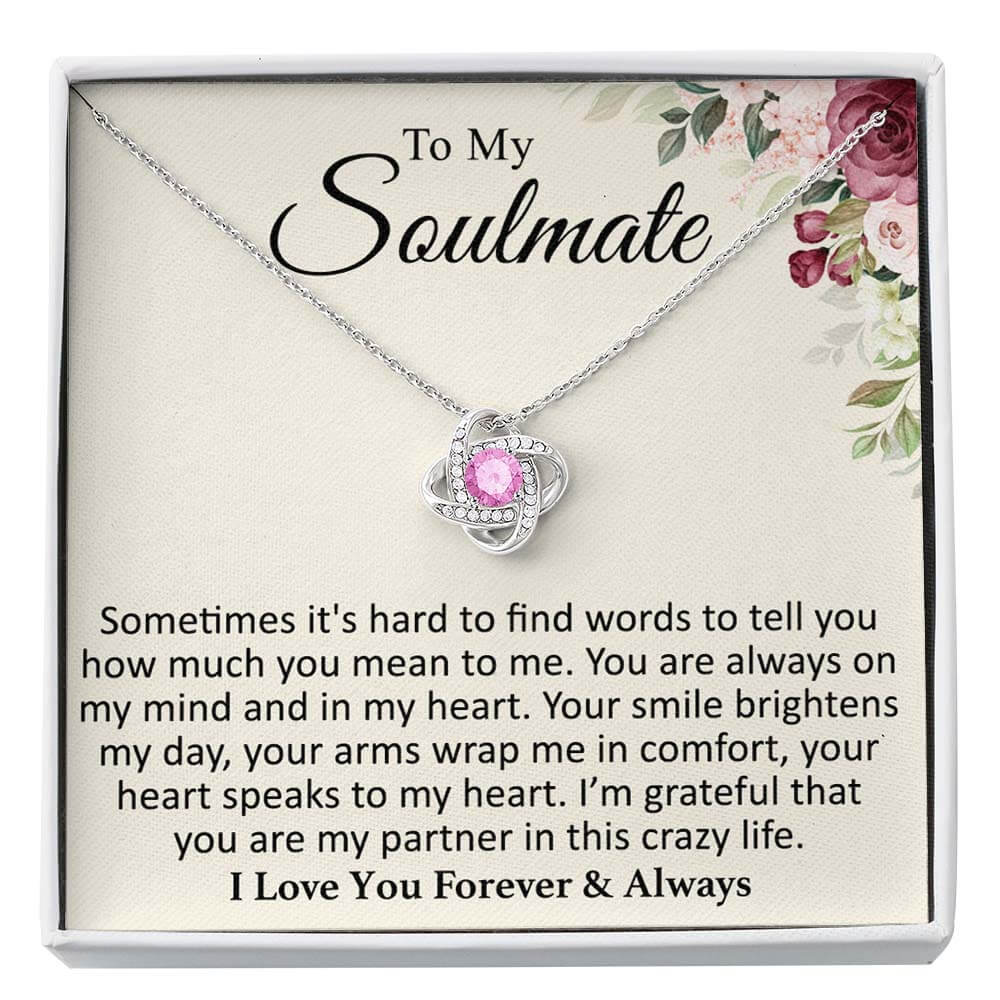 To My Soulmate - Sometimes - Birthstone Necklace