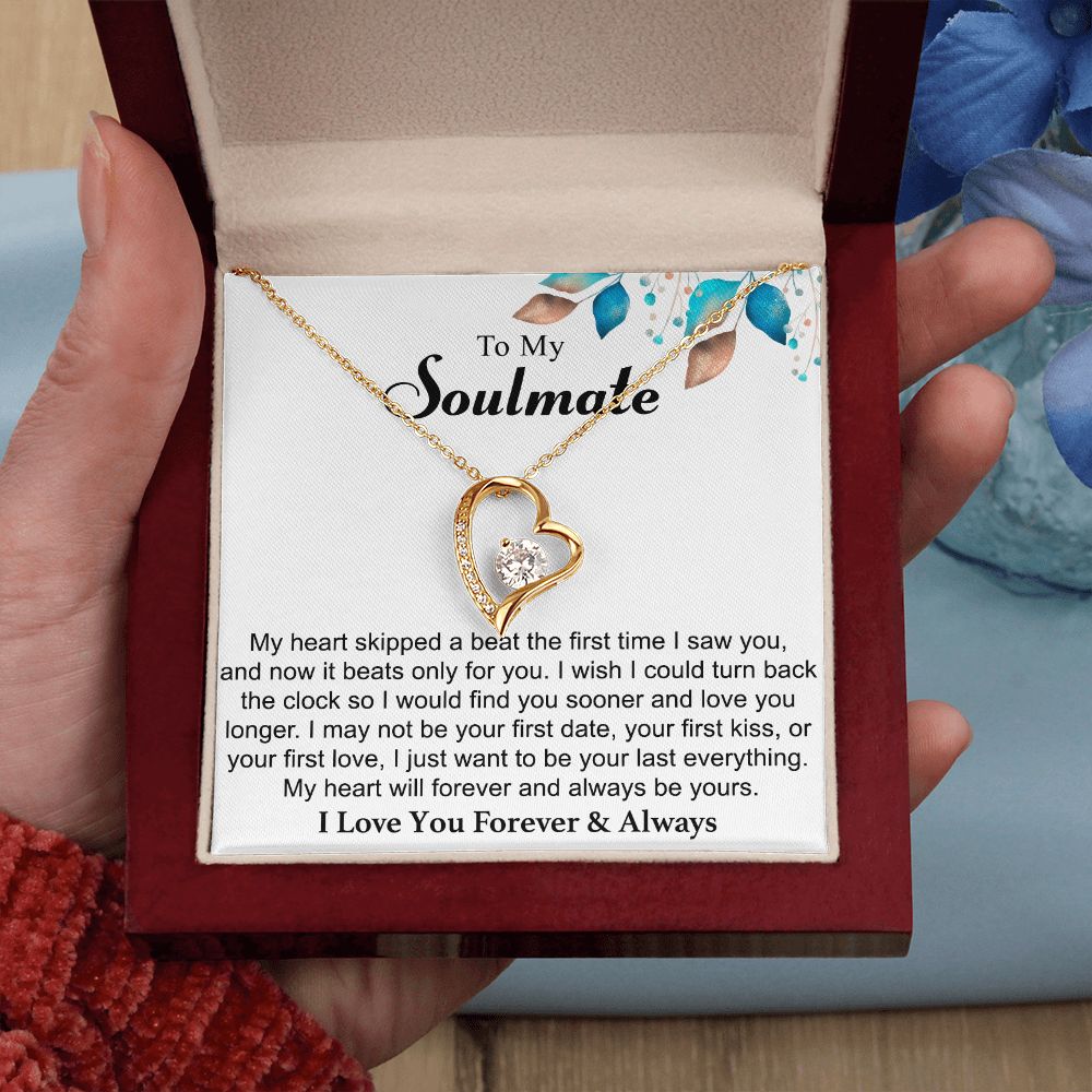 To My Soulmate - Skipped A Beat - Heart Necklace