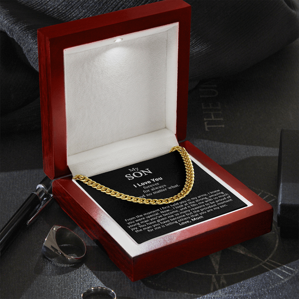 My Son - Love You Forever - Cuban Link Chain Necklace