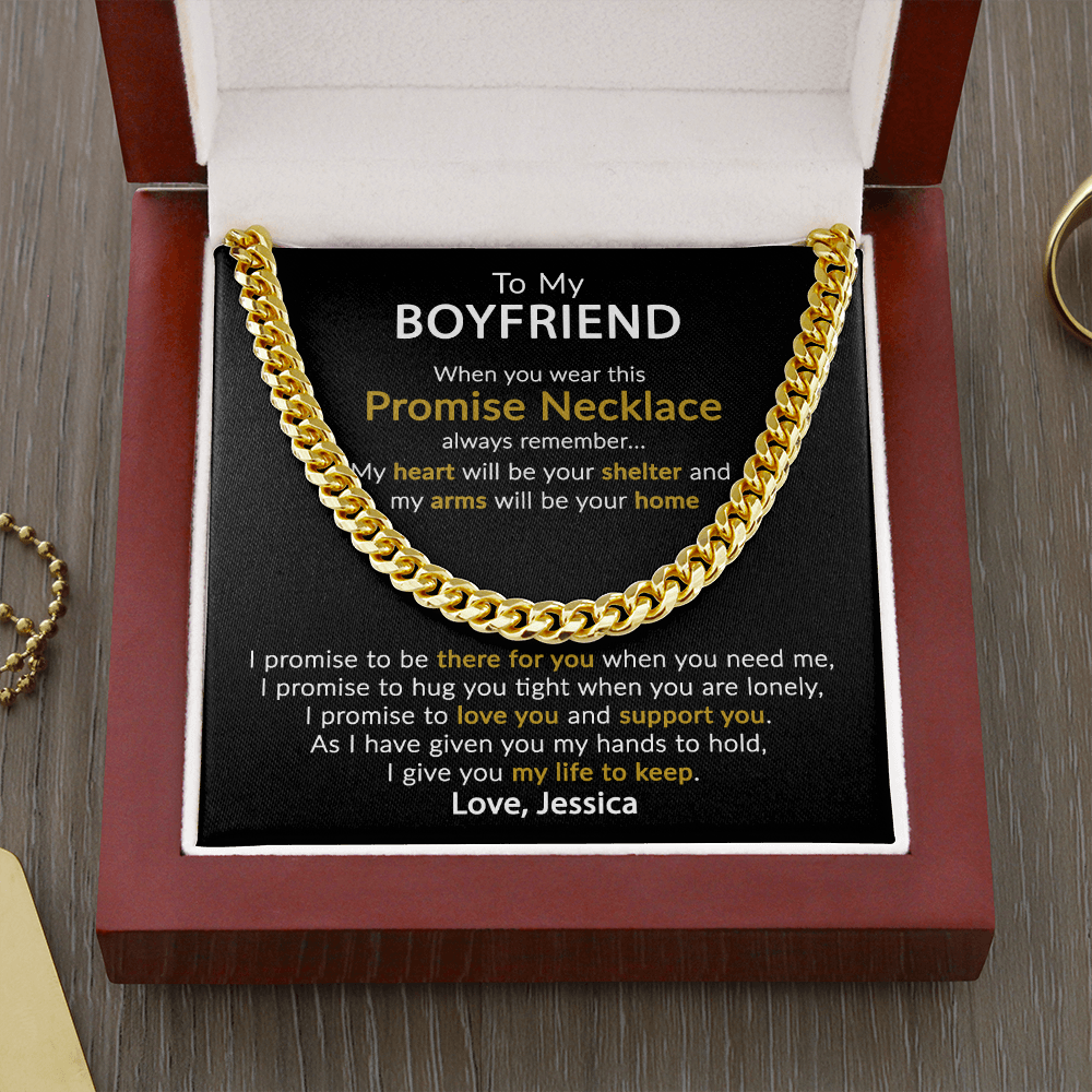 My Boyfriend - Promise Necklace - Cuban Link Chain Necklace