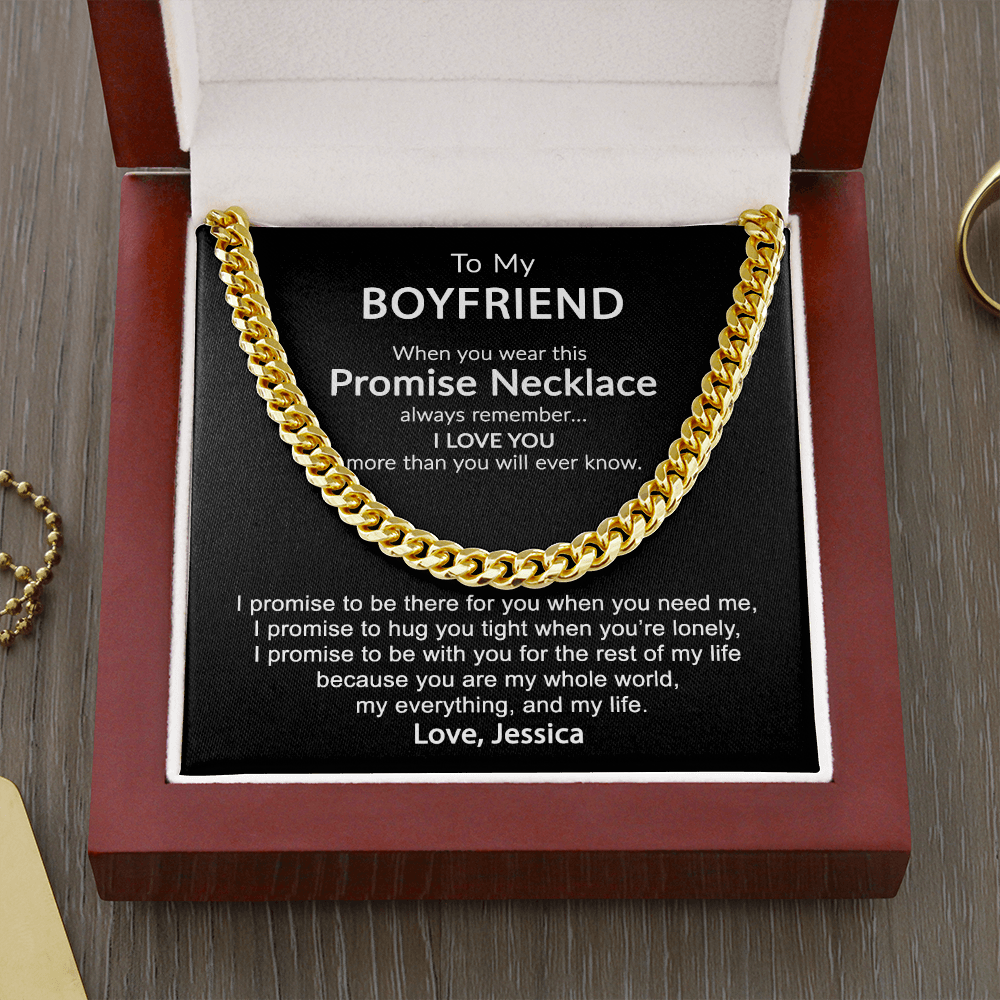 My Boyfriend - Promise Necklace - Cuban Link Chain Necklace