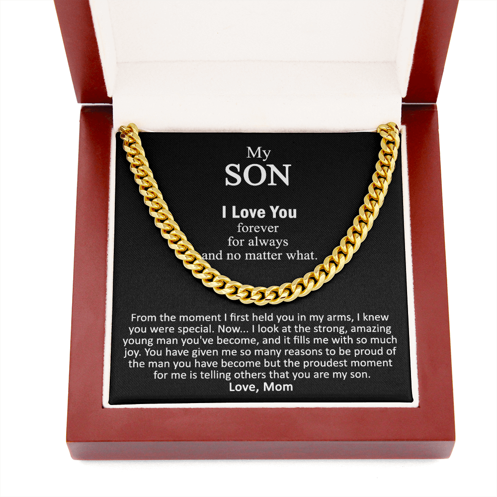 My Son - Love You Forever - Cuban Link Chain Necklace