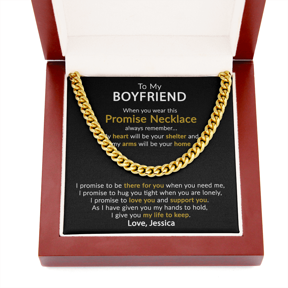 My Boyfriend - Promise Necklace - Cuban Link Chain Necklace