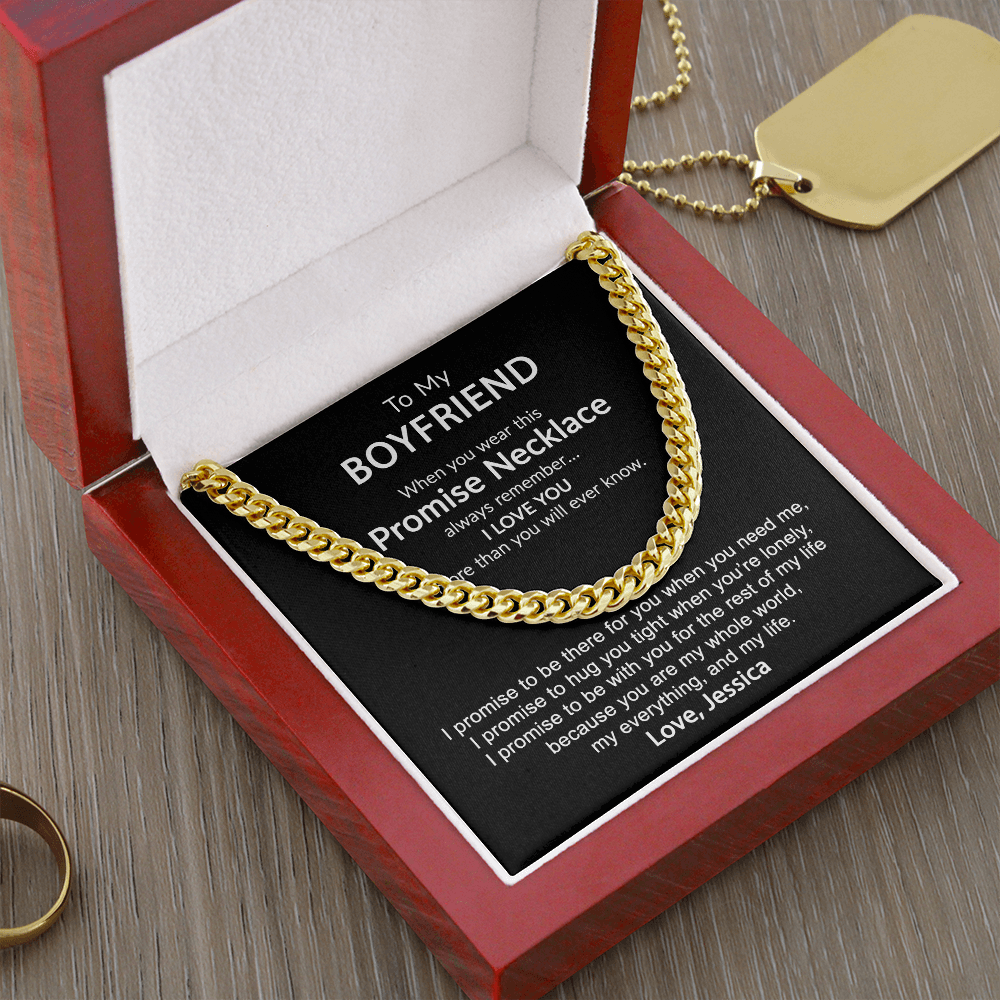 My Boyfriend - Promise Necklace - Cuban Link Chain Necklace