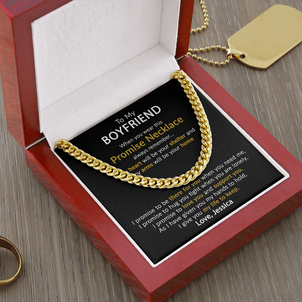 My Boyfriend - Promise Necklace - Cuban Link Chain Necklace