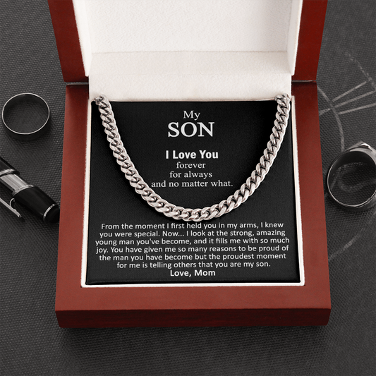 My Son - Love You Forever - Cuban Link Chain Necklace