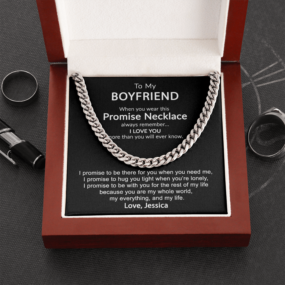 My Boyfriend - Promise Necklace - Cuban Link Chain Necklace