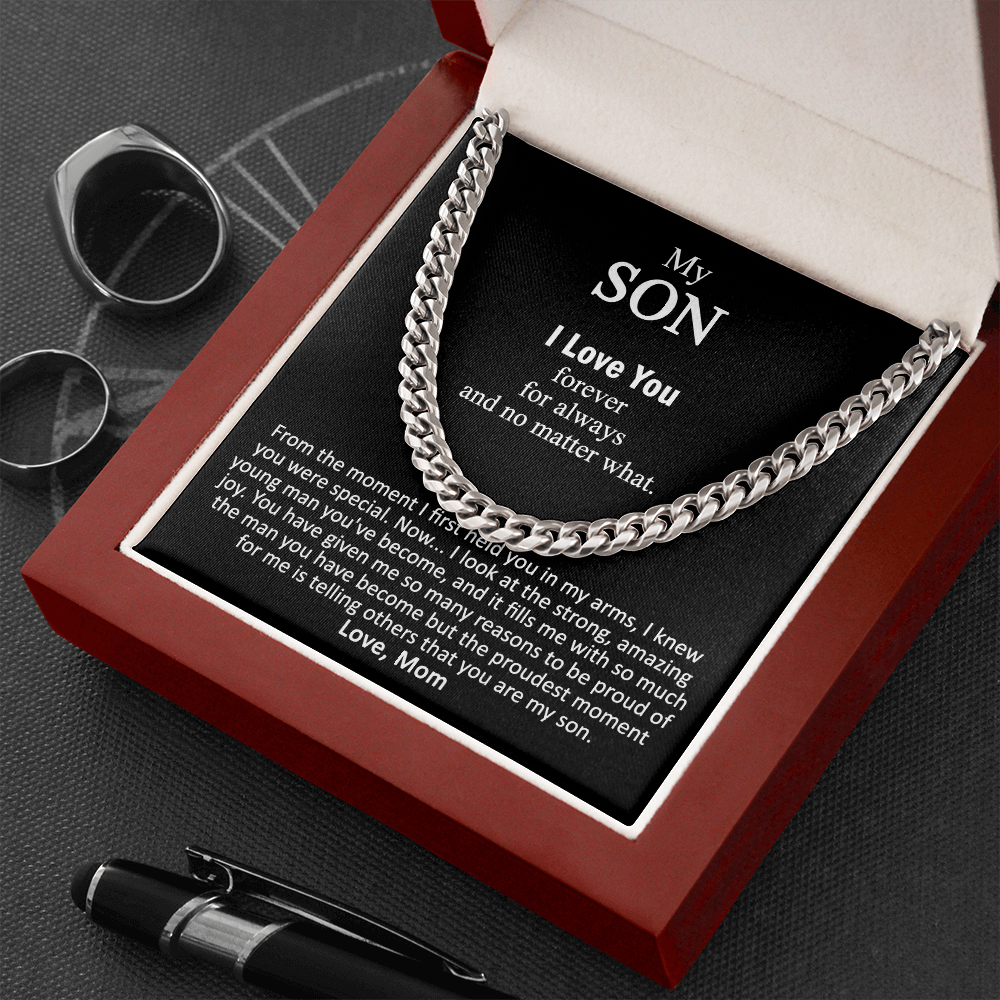 My Son - Love You Forever - Cuban Link Chain Necklace