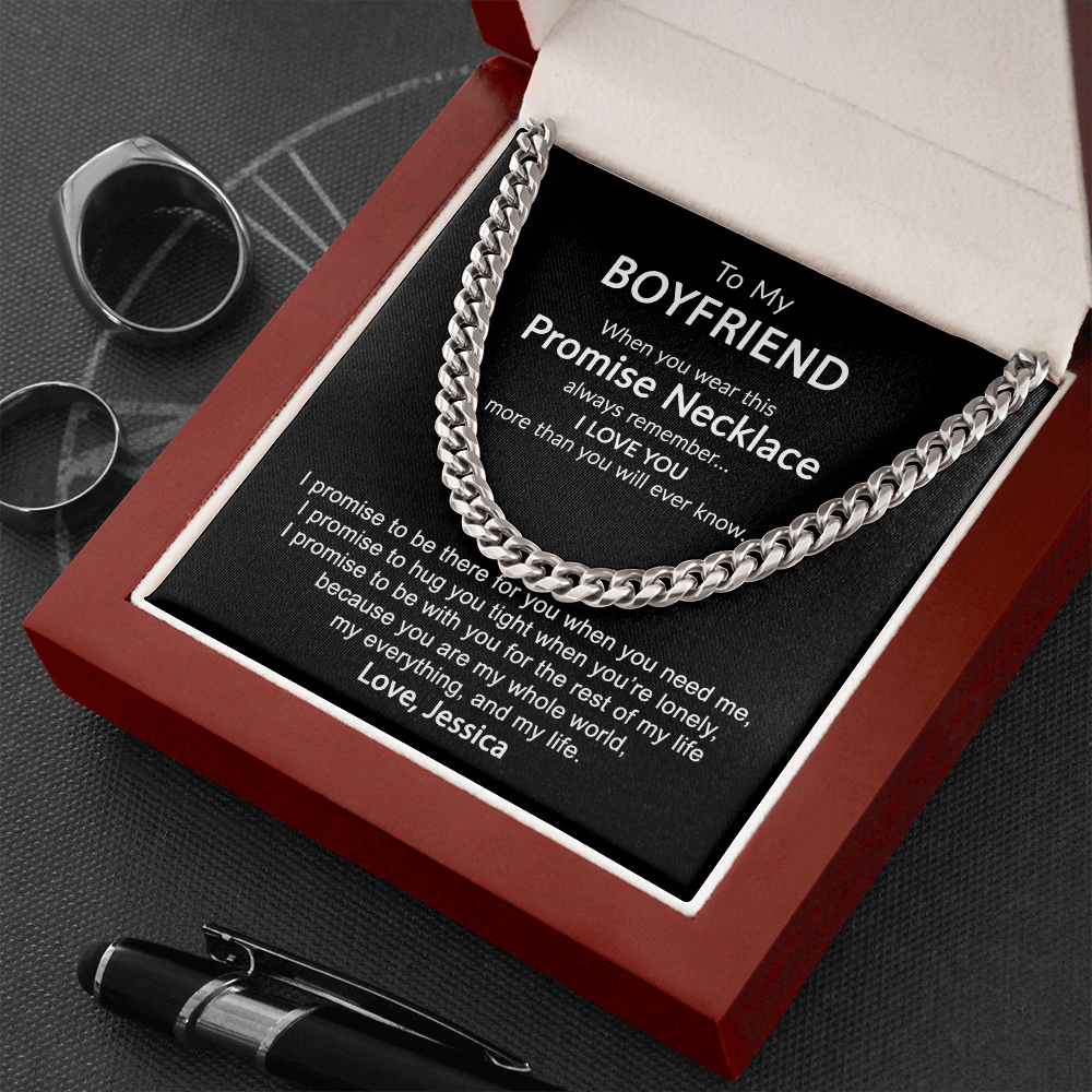 My Boyfriend - Promise Necklace - Cuban Link Chain Necklace