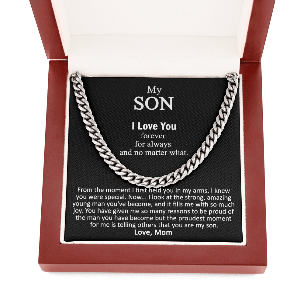 My Son - Love You Forever - Cuban Link Chain Necklace