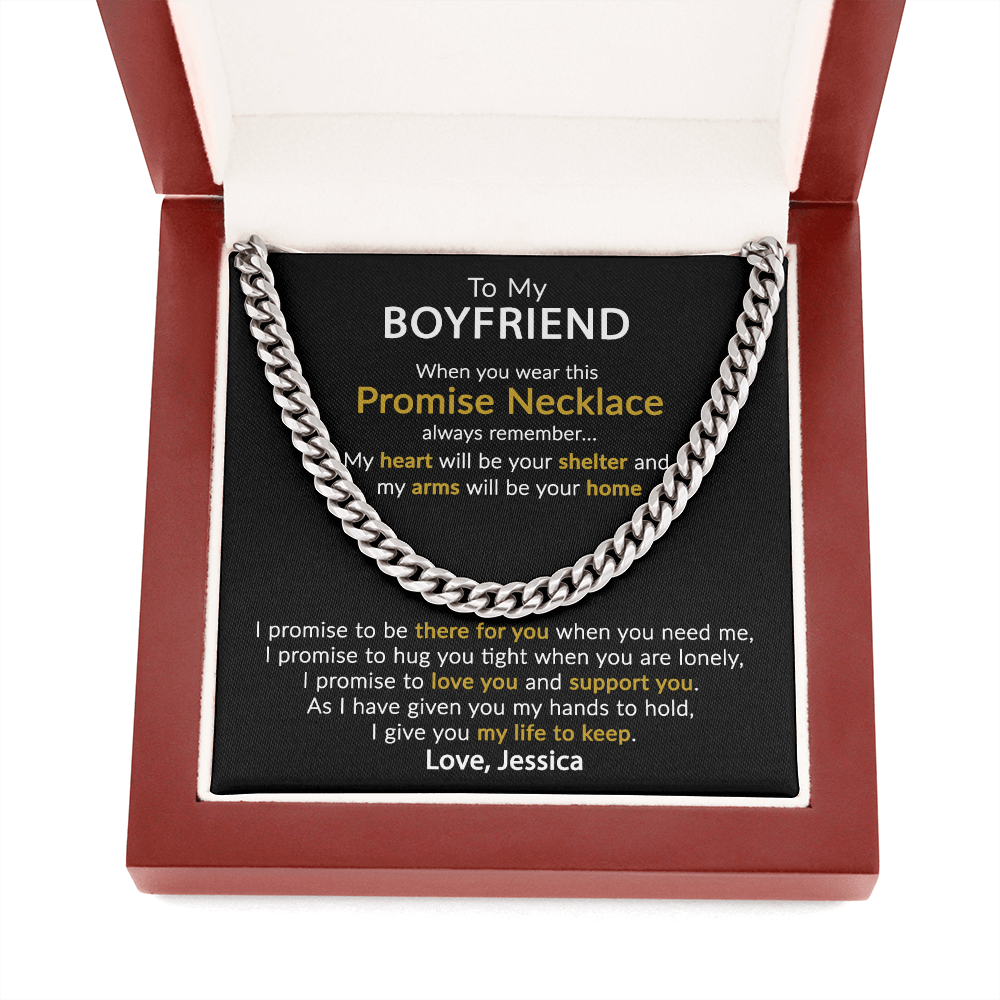 My Boyfriend - Promise Necklace - Cuban Link Chain Necklace