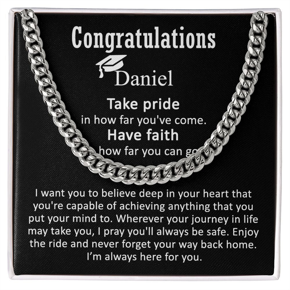 Graduation Gift For Boys Cuban Chain Necklace