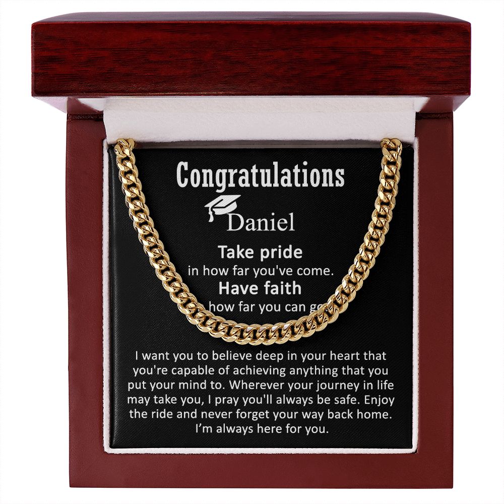 Graduation Gift For Boys Cuban Chain Necklace
