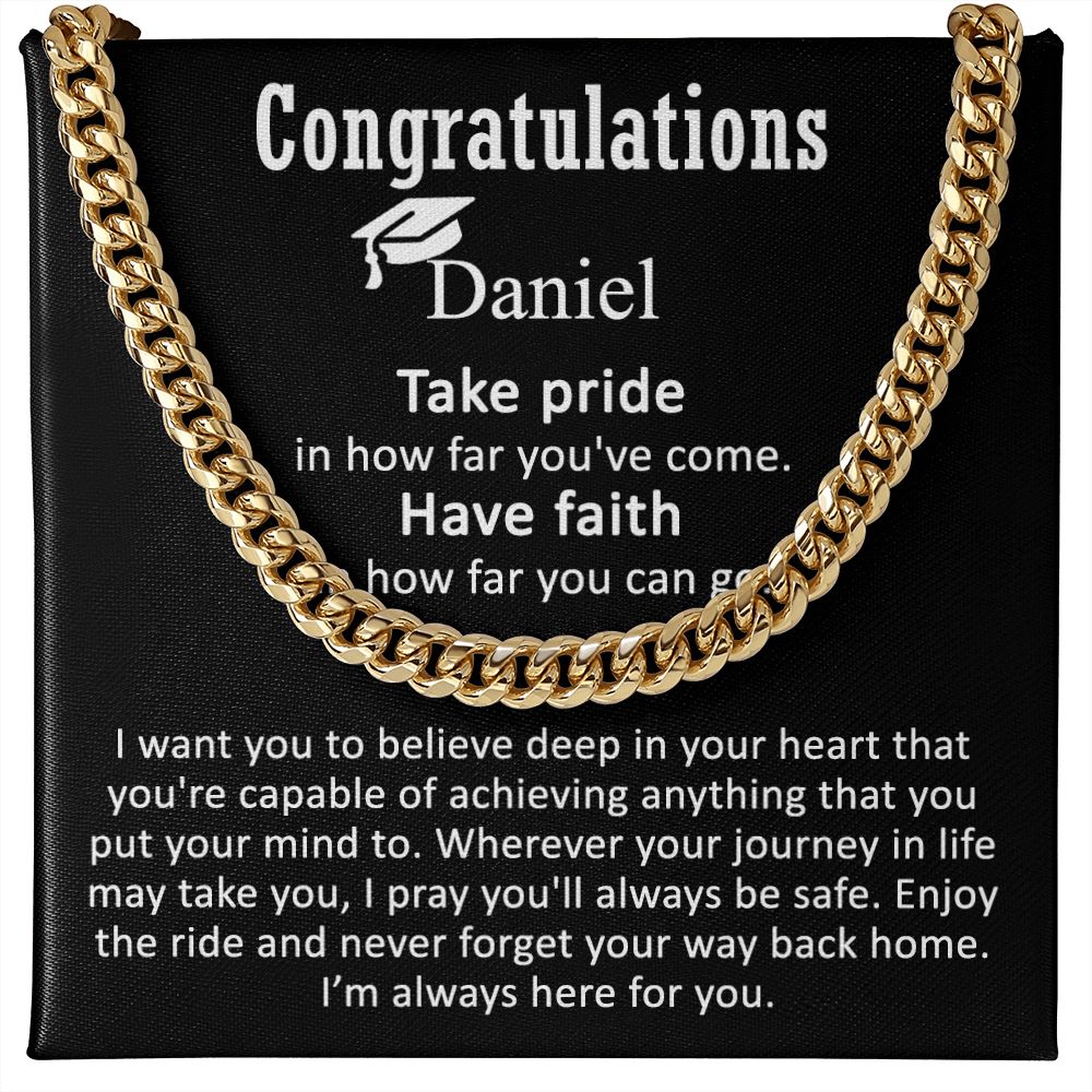 Graduation Gift For Boys Cuban Chain Necklace