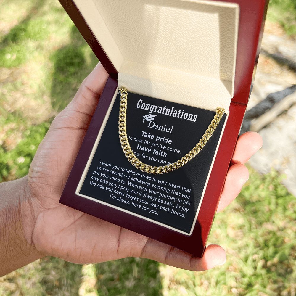 Graduation Gift For Boys Cuban Chain Necklace