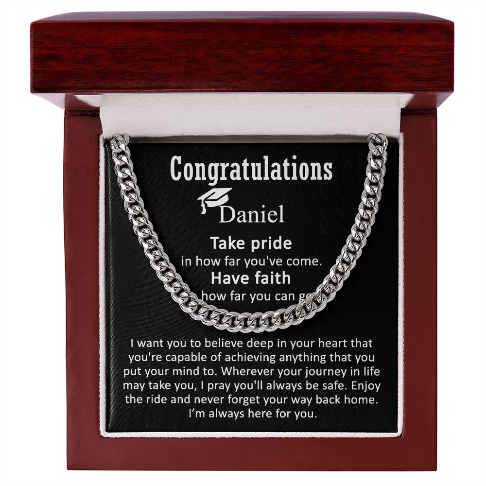 Graduation Gift For Boys Cuban Chain Necklace