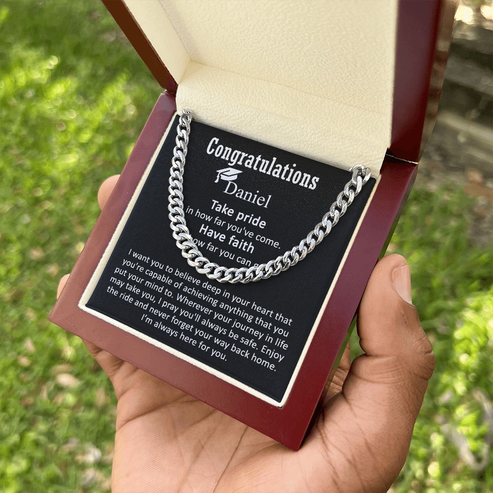 Graduation Gift For Boys Cuban Chain Necklace