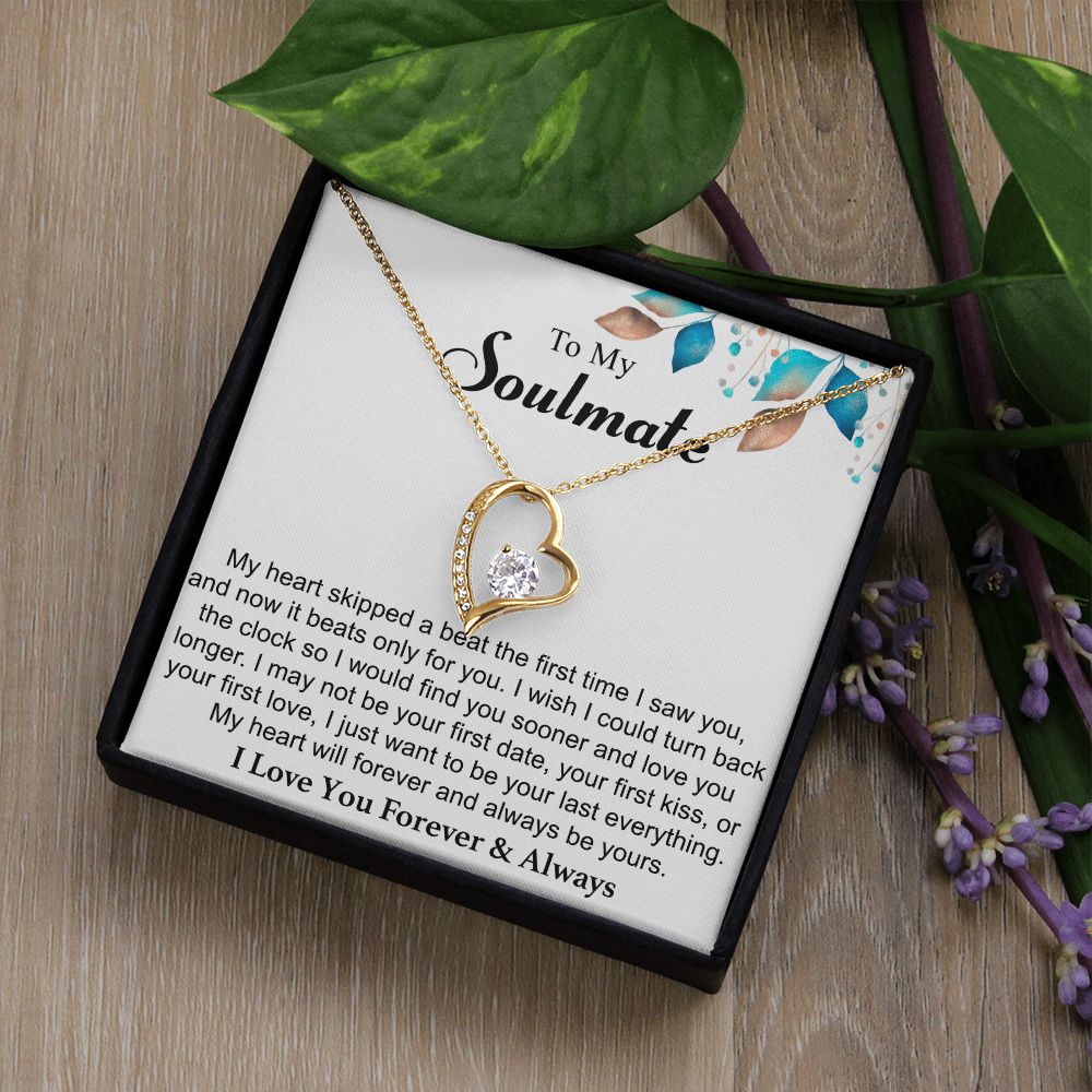 To My Soulmate - Skipped A Beat - Heart Necklace